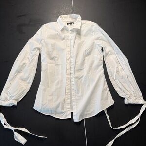 Banana Republic White Cotton Button Down Shirt
